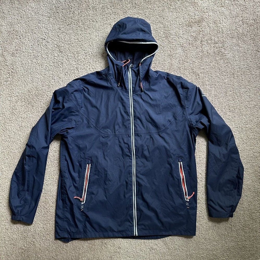 Decathlon Tribord Windbreaker Women’s XL Windproof Jacket Full Zip Hooded Blue